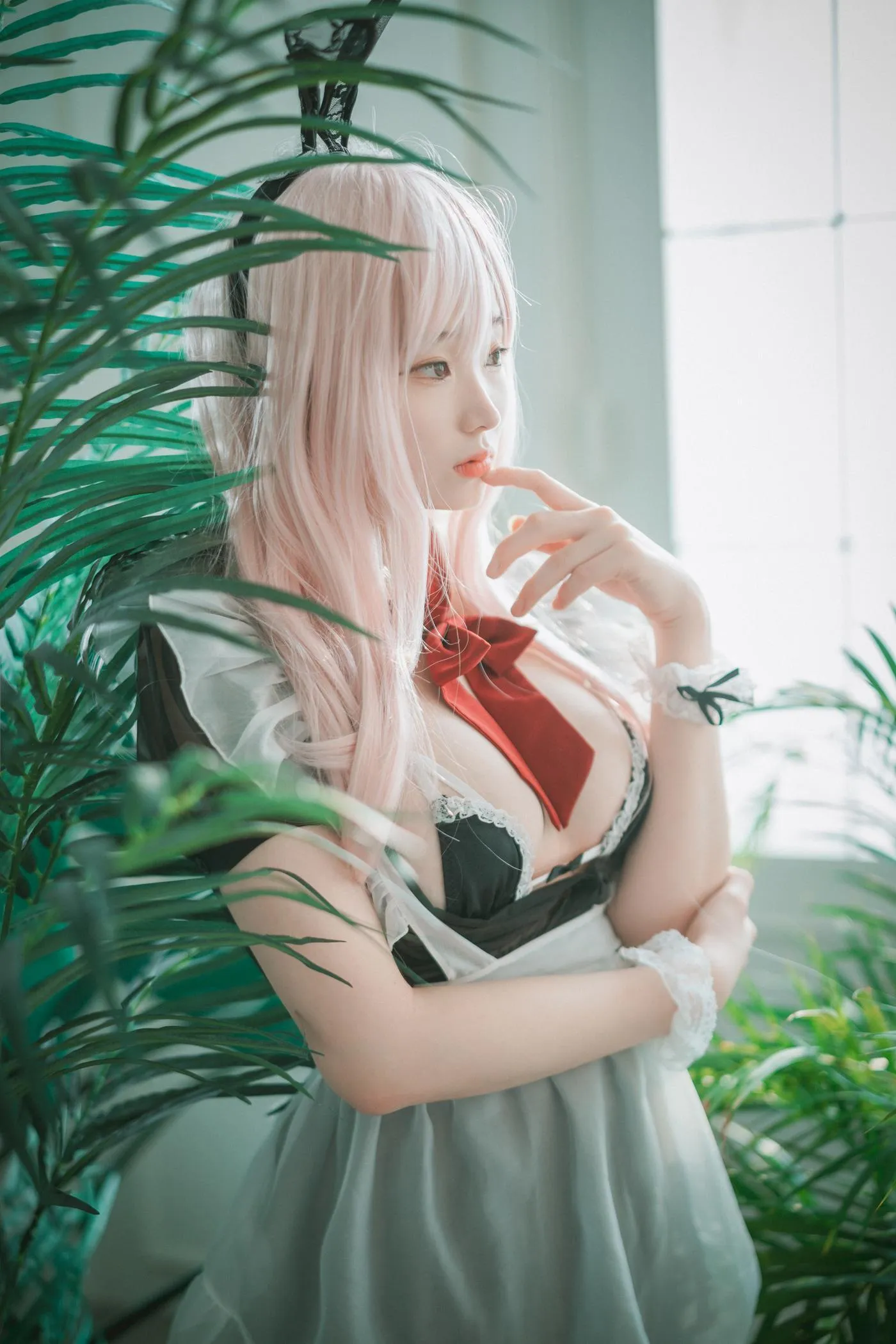Bambi밤비 – NO.65 [DJAWA] Sheer Bunny Maid [51P]插图5